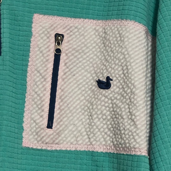 Southern Marsh FieldTec Dune Quilted Aqua  Zip Pullover, Adult Size L - Picture 3 of 5